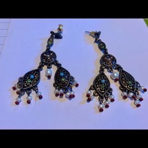 Earrings . Chandelier.